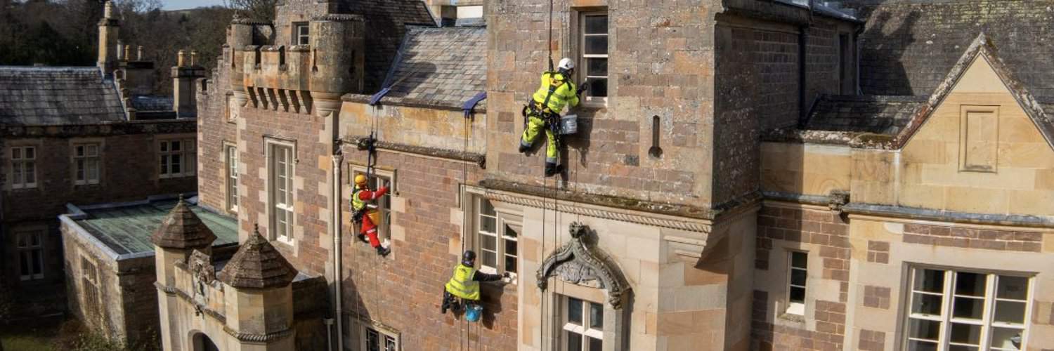 Abbotsford House | Rope Access Painting | Rope Access Stonemasons